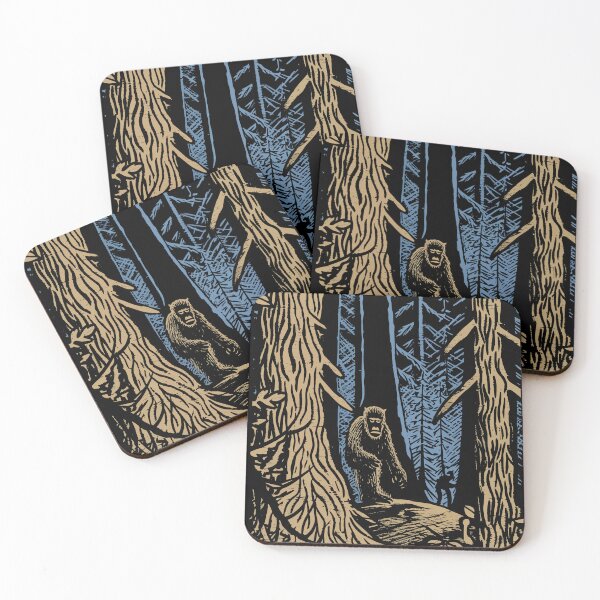 Item preview, Vintage Bigfoot in Forest Illustration - Retro Sasquatch Design designed and sold by All Souls Dream.