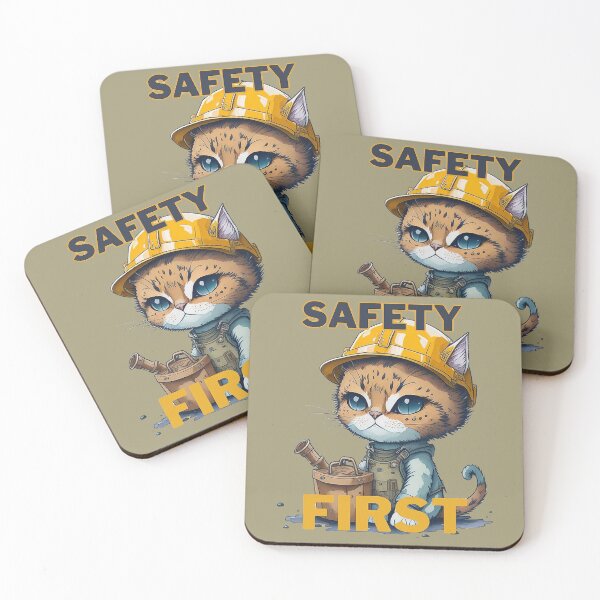 Item preview, hardhat-wearing cat - Safety first designed and sold by palpadin.