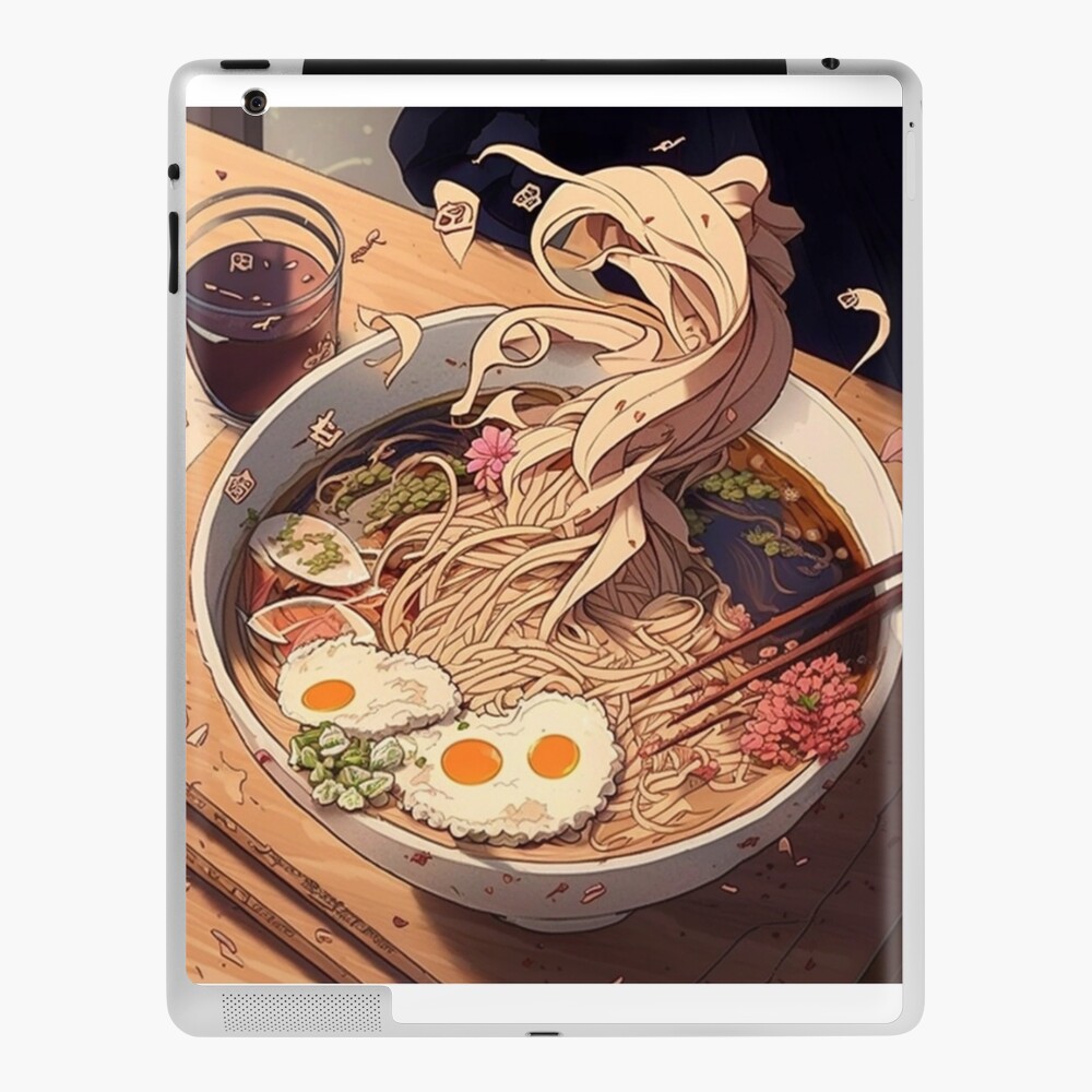 Anime style RAMEN soup in ceramic bowl | Stock Video | Pond5