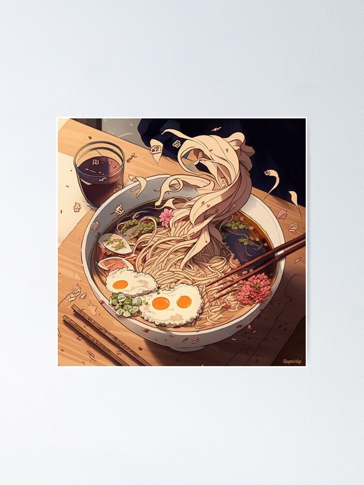 Anime Ramen' Poster by the Moooh | Displate