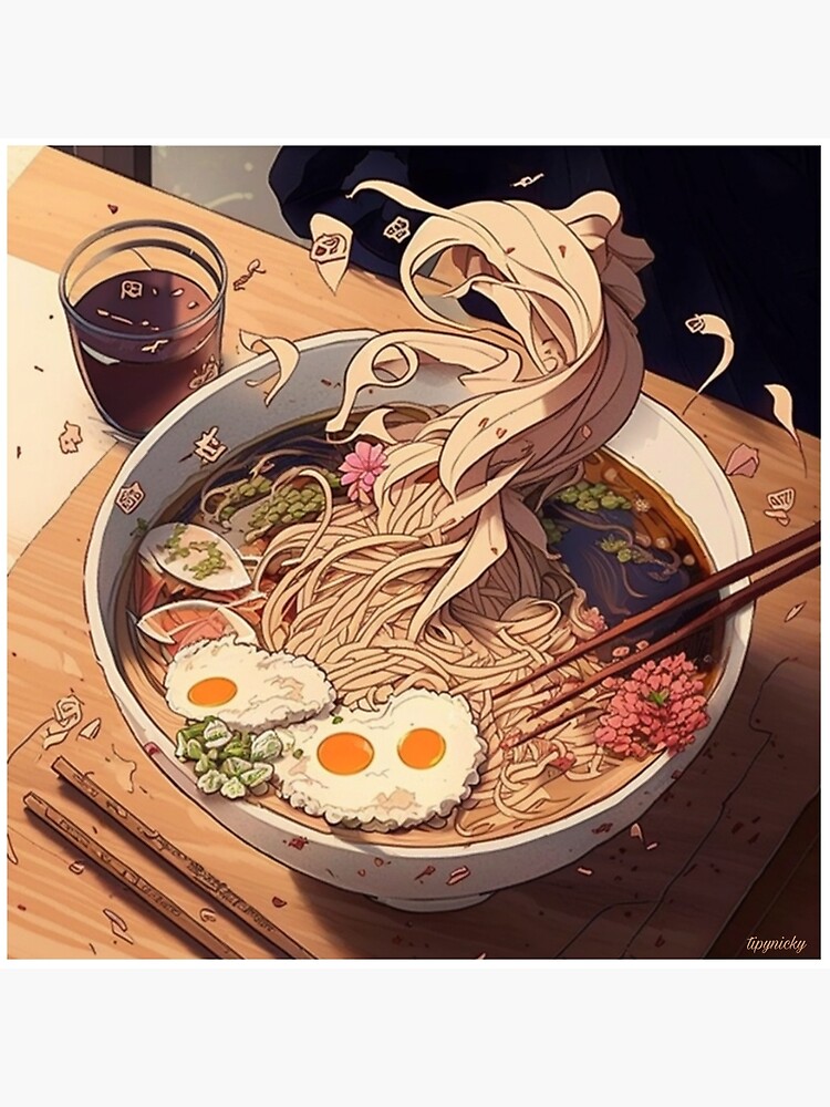 Perfect Kawaii Axolotl Eating Ramen Noodles Anime Gift Girls Teens T Shirts  - Tees.Design