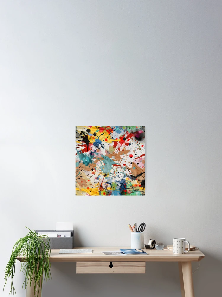 Thumbnail 2 of 3, Poster, Color Explosion Paint Splatter Pattern 8 designed and sold by OOSDesigns.