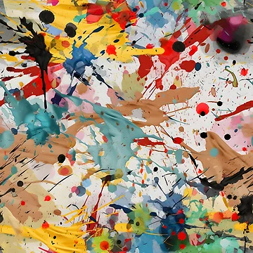 Artwork thumbnail, Color Explosion Paint Splatter Pattern 8 by OOSDesigns
