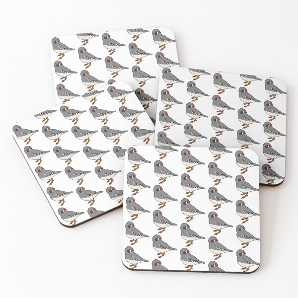 Item preview, male black cheek zebra finch designed and sold by Kelsea Taylor.