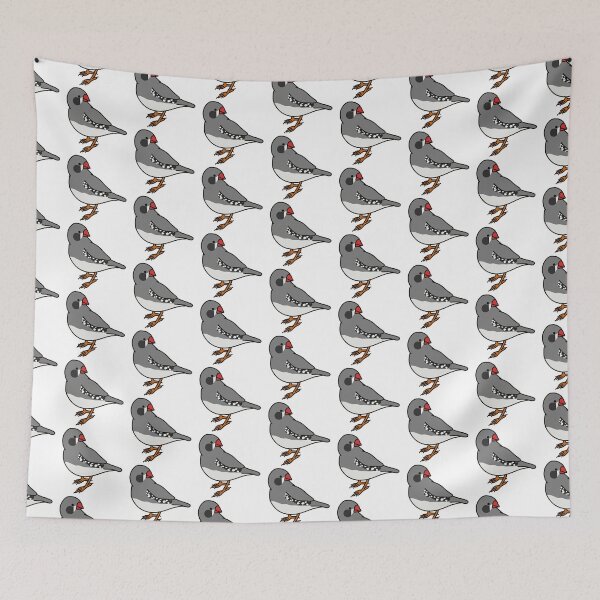 Item preview, male black cheek zebra finch designed and sold by Kelsea Taylor.