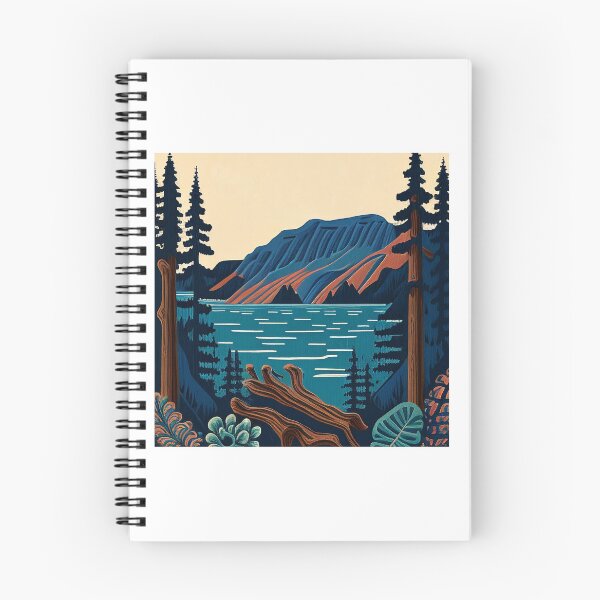 Item preview, Crater Lake National Park Scandinavian Folk Art Style designed and sold by PikoApparel.