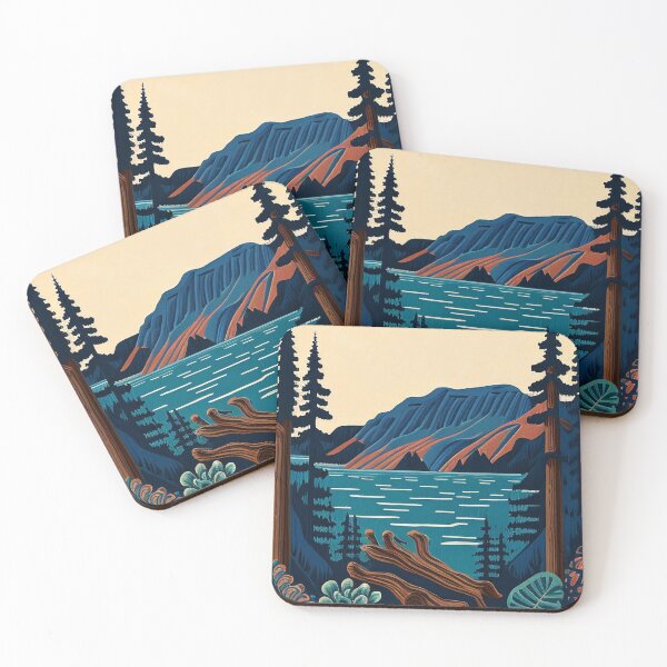 Item preview, Crater Lake National Park Scandinavian Folk Art Style designed and sold by PikoApparel.