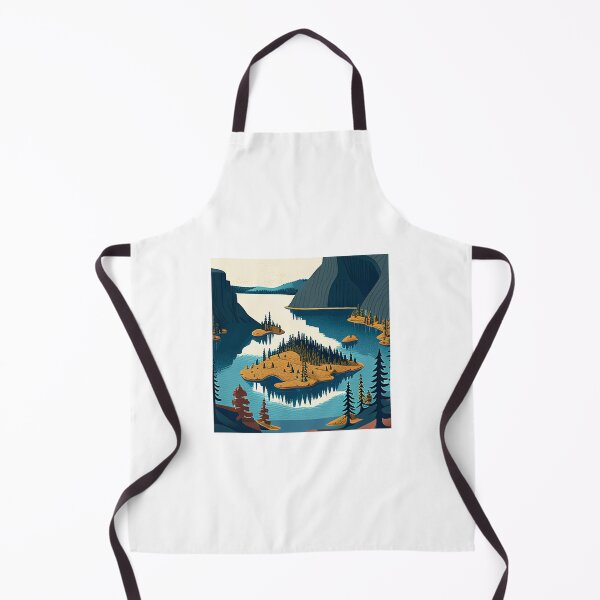 Item preview, Crater Lake National Park Scandinavian Folk Art Style designed and sold by PikoApparel.
