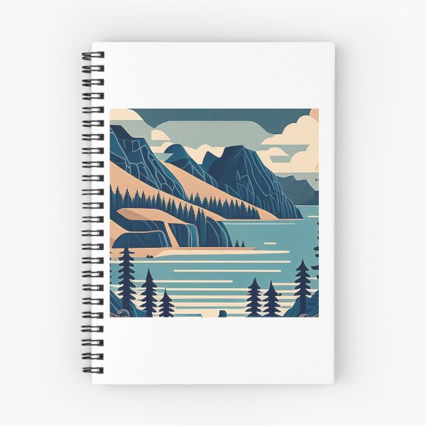 Item preview, Crater Lake National Park Scandinavian Folk Art Style designed and sold by PikoApparel.