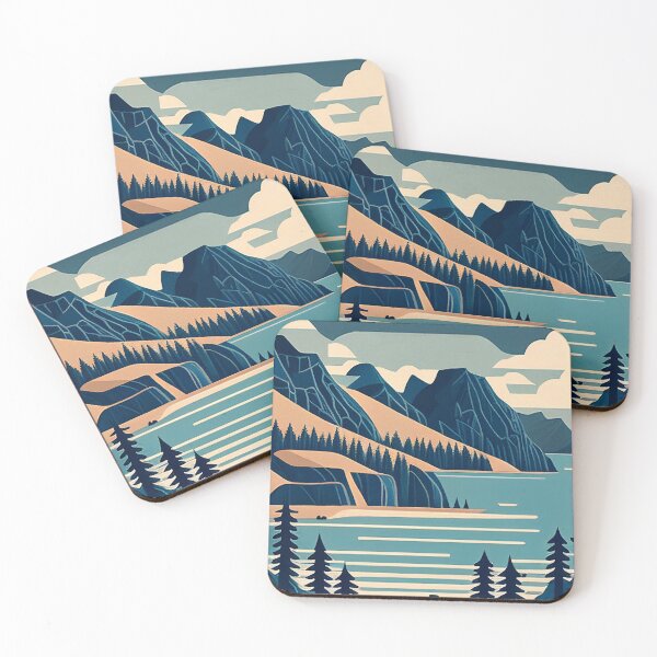 Item preview, Crater Lake National Park Scandinavian Folk Art Style designed and sold by PikoApparel.