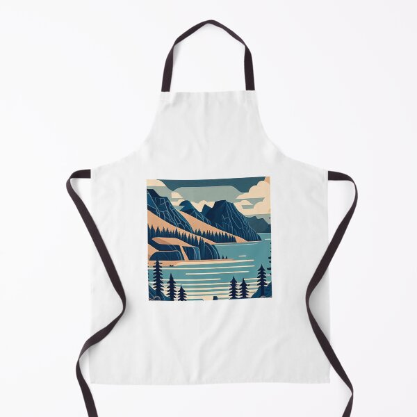 Item preview, Crater Lake National Park Scandinavian Folk Art Style designed and sold by PikoApparel.