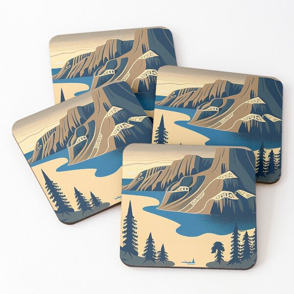 Item preview, Crater Lake National Park Scandinavian Folk Art Style designed and sold by PikoApparel.