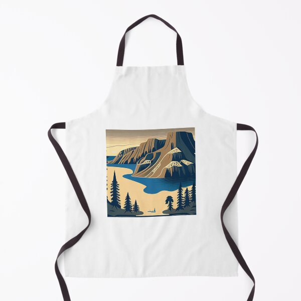 Item preview, Crater Lake National Park Scandinavian Folk Art Style designed and sold by PikoApparel.