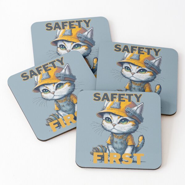 Item preview, hardhat-wearing cat - Safety first designed and sold by palpadin.