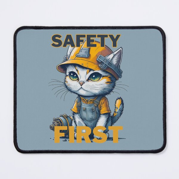 Item preview, hardhat-wearing cat - Safety first designed and sold by palpadin.