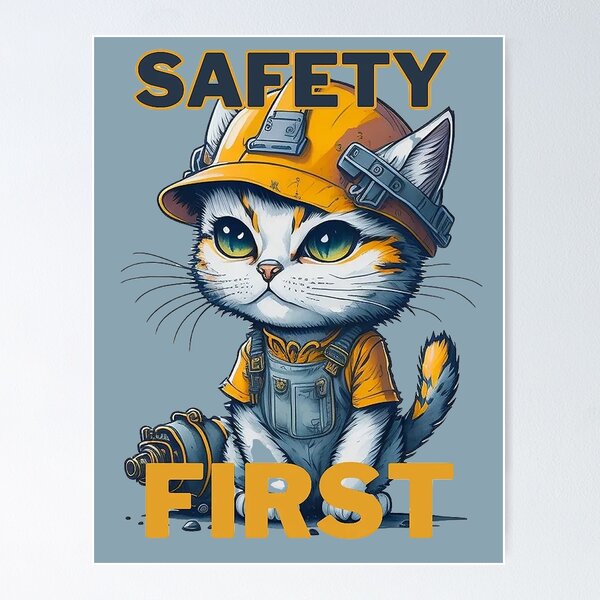 Talk to Your Cat About Gun Safety Poster for Sale by ColorCats