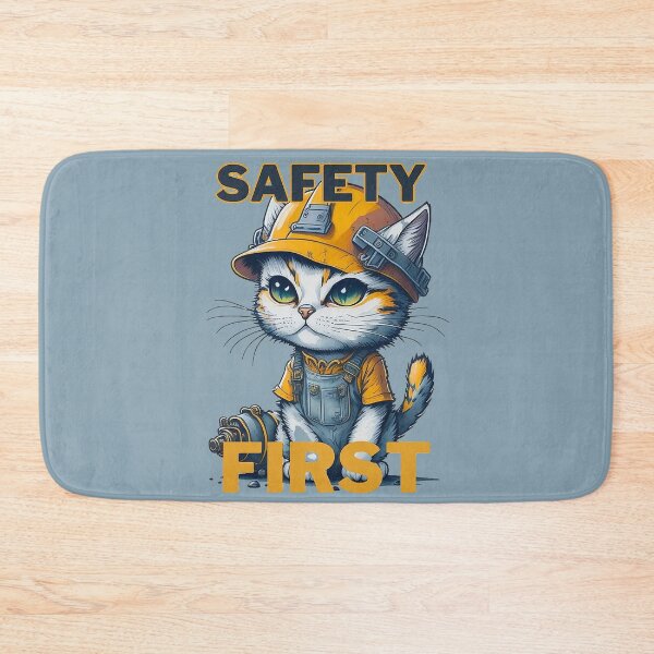 Item preview, hardhat-wearing cat - Safety first designed and sold by palpadin.