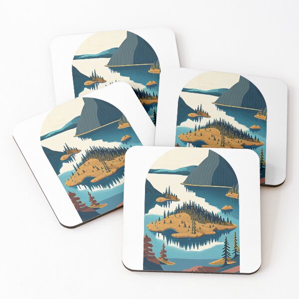 Item preview, Crater Lake National Park Scandinavian Folk Art Style Arch designed and sold by PikoApparel.
