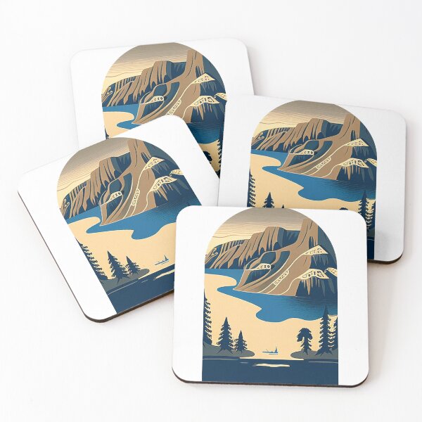 Item preview, Crater Lake National Park Scandinavian Folk Art Style Arch designed and sold by PikoApparel.