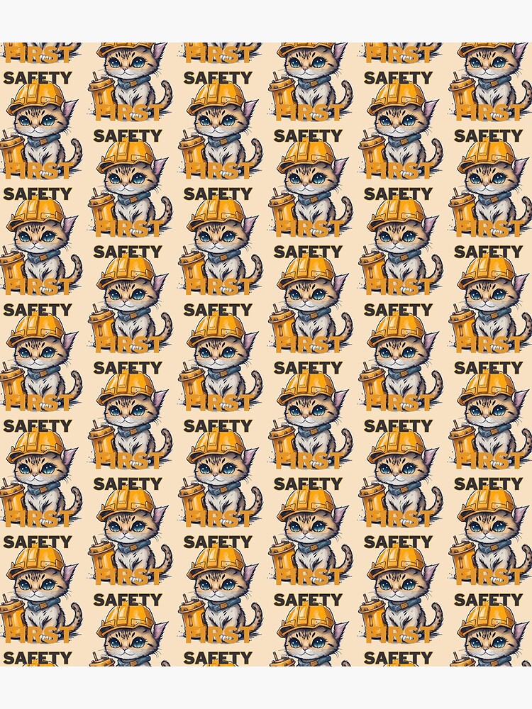 Hardhatwearing Cat Safety First Backpack