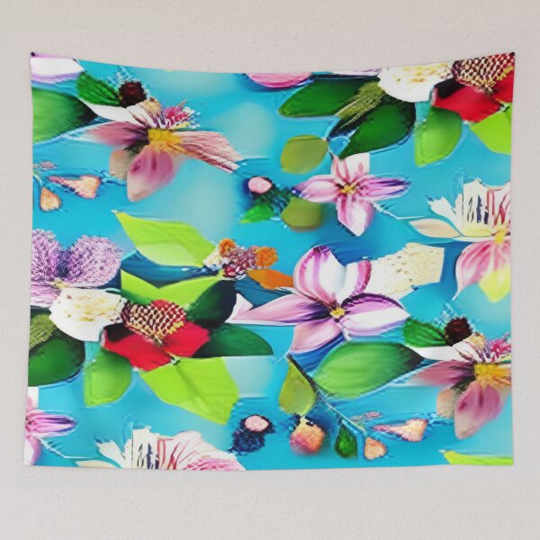 Item preview,  Tropical Floral on Blue designed and sold by calibrit.