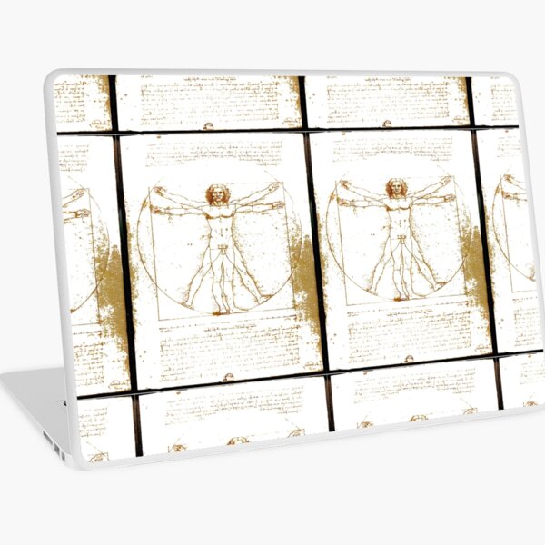 Vitruvian man, Naked man waving his arms and legs #NakedMan #LeonardodaVinci #VitruvianMan #Vitruvian Laptop Skin