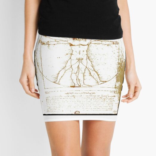 Vitruvian man, Naked man waving his arms and legs #NakedMan #LeonardodaVinci #VitruvianMan #Vitruvian Mini Skirt