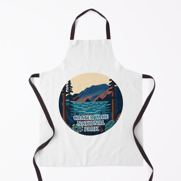 Item preview, Crater Lake National Park Scandinavian Folk Art Style Circle designed and sold by PikoApparel.