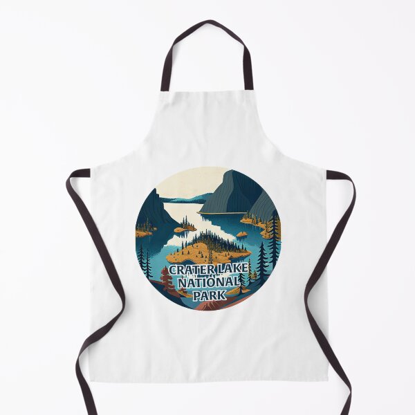 Item preview, Crater Lake National Park Scandinavian Folk Art Style Circle designed and sold by PikoApparel.