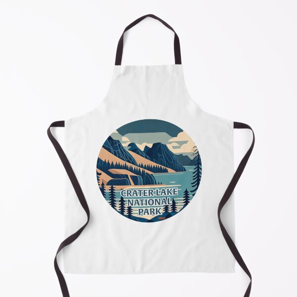Item preview, Crater Lake National Park Scandinavian Folk Art Style Circle designed and sold by PikoApparel.