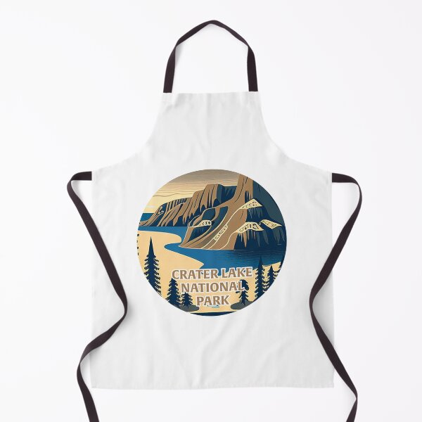 Item preview, Crater Lake National Park Scandinavian Folk Art Style Circle designed and sold by PikoApparel.