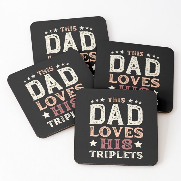 Aperçu de l'œuvre Ce papa aime ses triplés créée et vendue par Life Stuff.