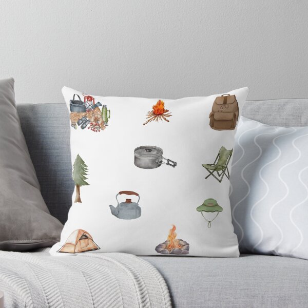 Item preview, Watercolor Camping, Hiking Collage designed and sold by silviaol.