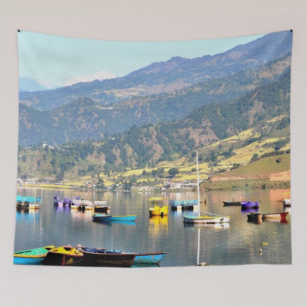 Item preview, Colorful Boats on the Waters of phewa Lake designed and sold by franck380.