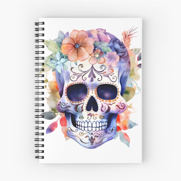 Artikelvorschau, Aquarell Zuckerschädel Calavera Cinco De Mayo Tag der Toten 2 entworfen und verkauft von OOSDesigns.