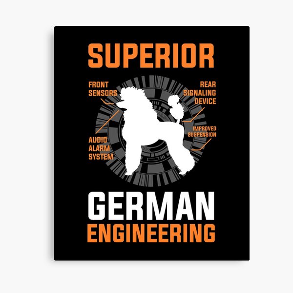 Superior German Poodle Engineering Canvas Print