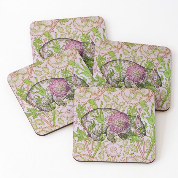 Item preview, Rossetti's Wombat in Pink and Green designed and sold by MeganSteer.