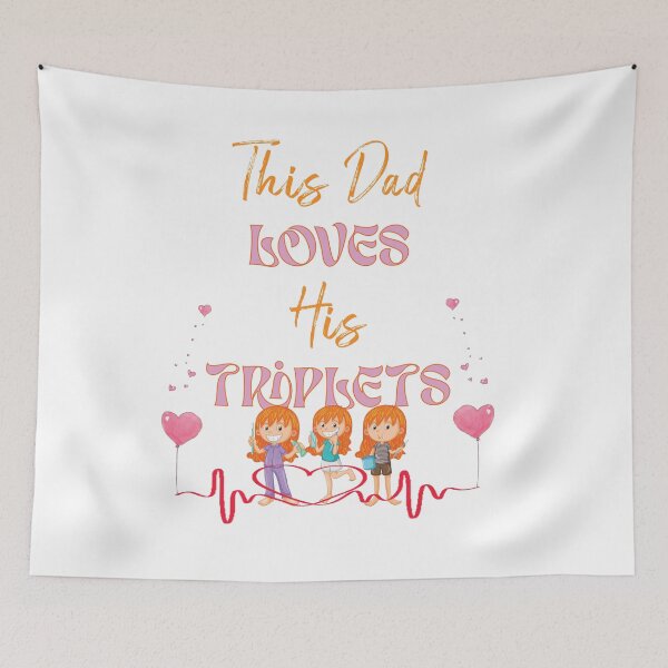 Item preview, this dad loves his triplets designed and sold by MartillooDS.