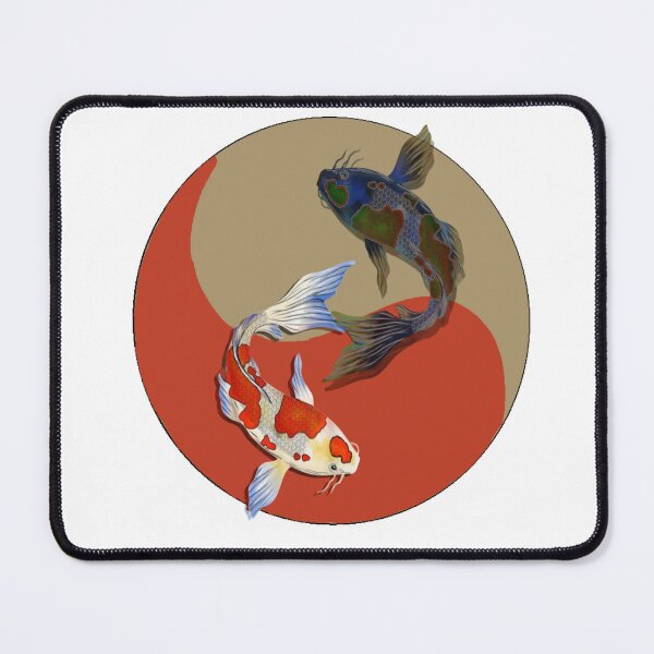 Item preview, Koi Yin Yang orange and gold circle designed and sold by ravenblackwuulf.
