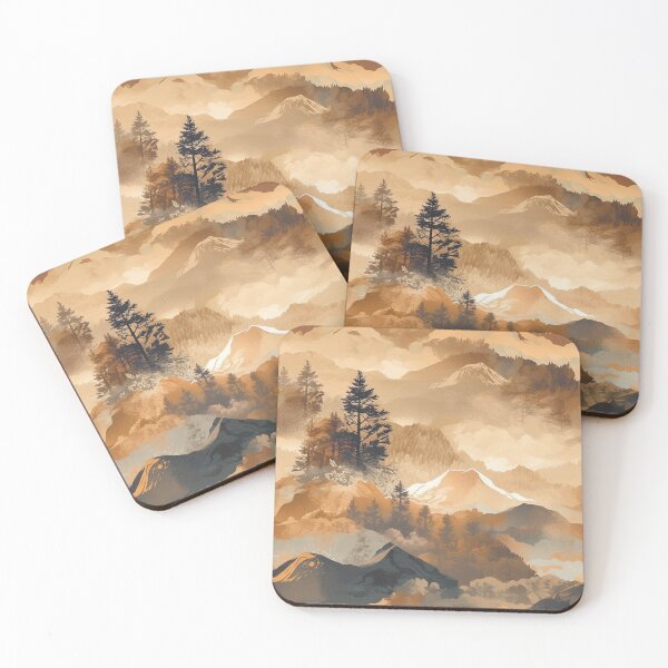 Item preview, Serene mountain landscape at sunrise designed and sold by Sehmerald.