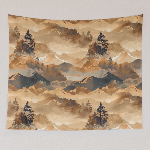 Item preview, Serene mountain landscape at sunrise designed and sold by Sehmerald.