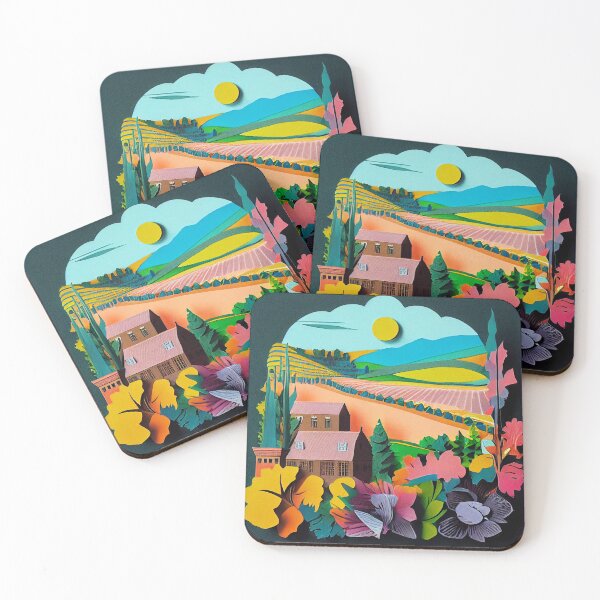 Item preview, Vibrant Napa Valley Paper Cut Craft Illustration designed and sold by B.B. Knolls.