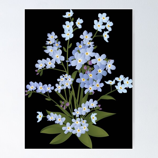 Item preview, Forget Me Not Flower designed and sold by MY HAPPY PLACE .