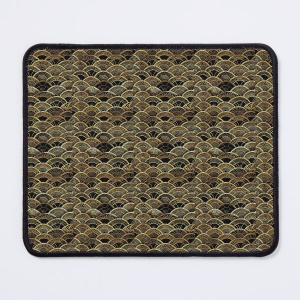 Item preview, Japanese Seigaiha Bold Gold Pattern Inverted designed and sold by DigitalOPrints.