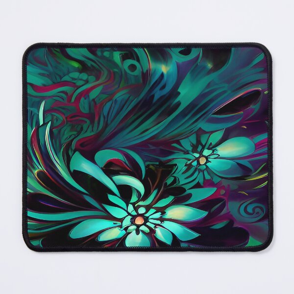 Item preview, Light from the Pond with Flowers Twisting in Swirls of Water Christmas Green and Red  designed and sold by deniselynnimage.