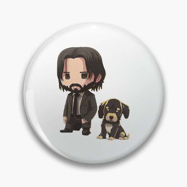 Item preview, Cute John Wick with Pup designed and sold by AntonettaKunze.
