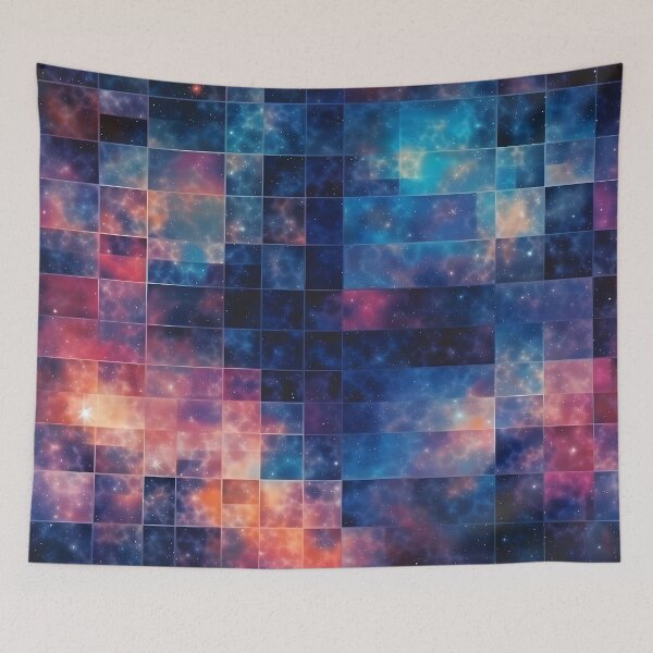 Item preview, Blue Space Fractal - Infinite Nebula Seamless Pattern designed and sold by nelloryn.