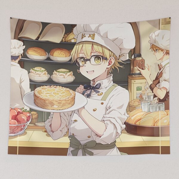 Item preview, Cute girl making bread  designed and sold by kyoungwon Woo.