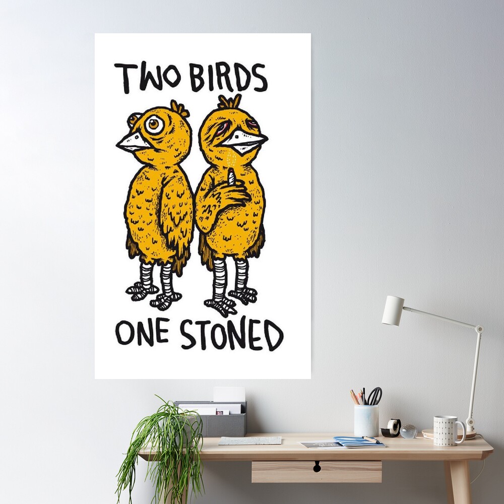 Two Birds one stoned Poster for Sale by TheHand-art