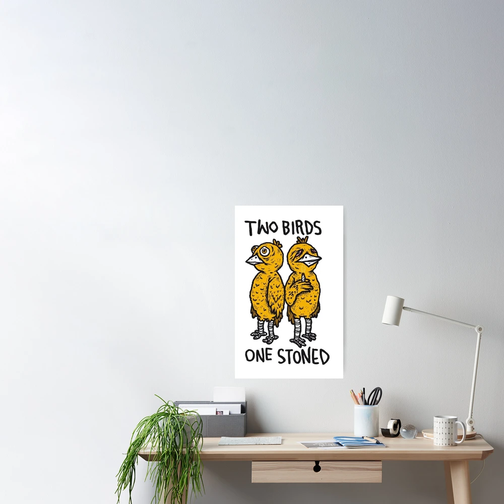Two Birds one stoned Poster for Sale by TheHand-art